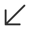 иконки arrow down left, arrow, стрелка, down, left