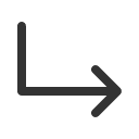 иконки arrow turn down right, arrow, стрелка, turn, вращать, down, right