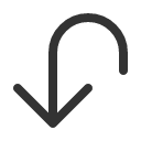 иконки arrow uturn down, arrow, стрелка, uturn, down