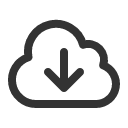 иконки cloud arrow down, cloud, облако, arrow, стрелка, down