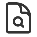 иконка document magnifying glass, document, документ, magnifying, glass