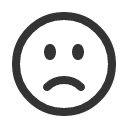 иконка face frown, face, смайлик, frown