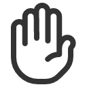 иконки hand raised, hand, рука, raised