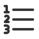 иконки numbered list, numbered, list