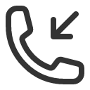 иконка phone arrow down left, phone, телефон, arrow, стрелка, down, left