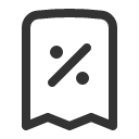 иконки receipt percent, receipt, percent