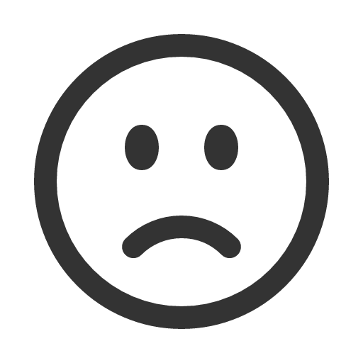 иконка face frown, face, смайлик, frown,