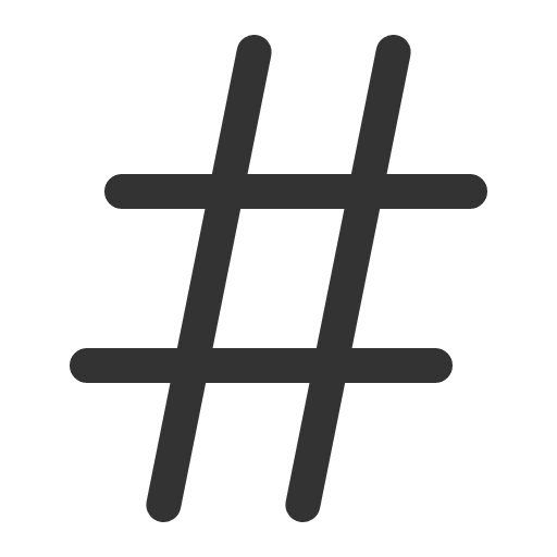 иконка hashtag,