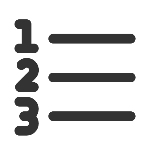иконка numbered list, numbered, list,