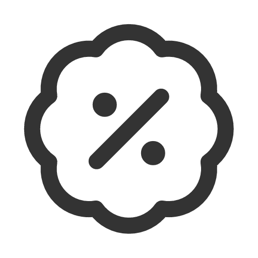 иконка percent badge, percent, badge, бейдж,