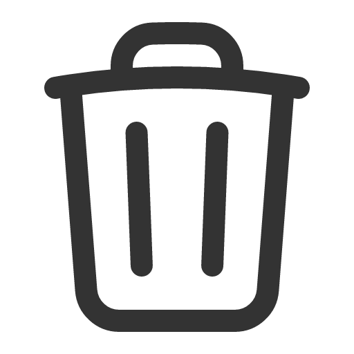 иконка trash, мусорный бак,