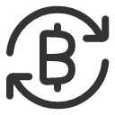 иконка bitcoin rotate out, bitcoin, биткоин, rotate, вращать, out