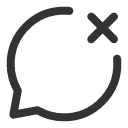 иконка bubble xmark, bubble, чат, xmark