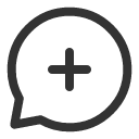 иконка chat plus in, chat, чат, plus, плюс, in, увеличить