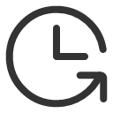 иконка clock rotate right, clock, часы, rotate, вращать, right, стрелка
