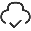 иконка cloud check, cloud, облако, check, галочка