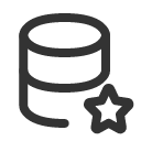 иконка database star, database, база данных, star, звезда