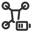 иконка drone charge half, drone, charge, half, батарея