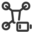 иконка drone charge low, drone, charge, low, батарея