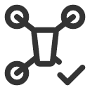 иконки drone check, drone, check, галочка