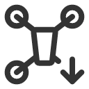 иконка drone landing, drone, landing