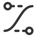 иконка ease curve control points, ease, curve, стрелка, control, points