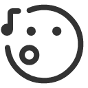 иконка emoji sing left note, emoji, sing, кошка, left, стрелка, note