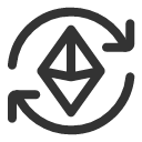 иконка ethereum rotate out, ethereum, rotate, вращать, out