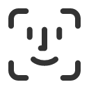 иконка face id, face, смайлик, id, бейджик