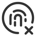 иконки fingerprint xmark circle, fingerprint, отпечаток пальца, xmark, circle