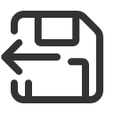 иконка floppy disk arrow out, floppy, дискета, disk, диск, arrow, стрелка, out
