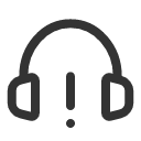 иконка headset warning, headset, наушники, warning, предупреждение
