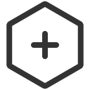 иконки hexagon plus, hexagon, plus, плюс