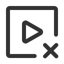 иконка media video xmark, media, video, видео, xmark