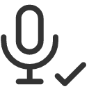 иконки microphone check, microphone, микрофон, check, галочка