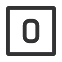 иконки number 0 square, number, square