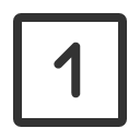 иконки number 1 square, number, square