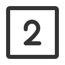 иконки number 2 square, number, square