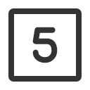 иконки number 5 square, number, square