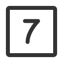 иконки number 7 square, number, square