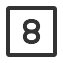 иконки number 8 square, number, square