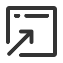 иконка open in browser, открыть в браузере, open, in, увеличить, browser, браузер