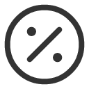 иконки percentage circle, percentage, circle