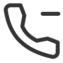 иконка phone minus, phone, телефон, minus, минус