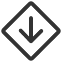 иконки priority down, priority, down, стрелка