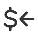 иконки receive dollars, receive, dollars
