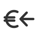 иконки receive euros, receive, euros
