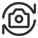иконка rotate camera right, rotate, вращать, camera, фотоаппарат, right, стрелка