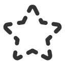 иконка star dashed, star, звезда, dashed