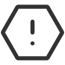 иконка warning hexagon, warning, предупреждение, hexagon